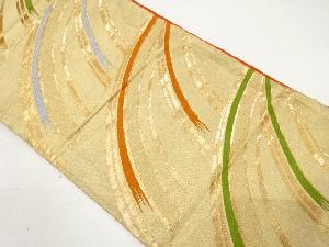 アンティーク　抽象波模様織り出し袋帯（着用可）